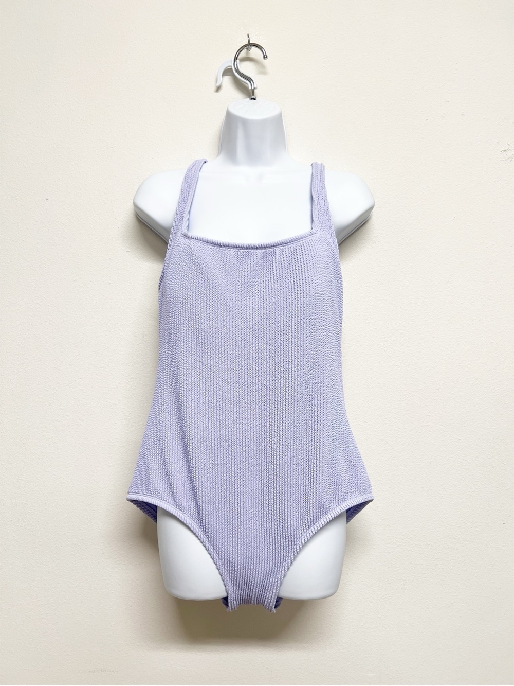 Kona Sol Womens Light Purple Full Coverage Pucker Textured One Piece Swimsuit